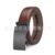 Shiny brown plate black buckle-120cm