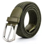 Wholesale Men's Women's Elastic Belt Casual Elastic Knitting Pin Buckle Student Belt Comfortable Braided Jeans Belt