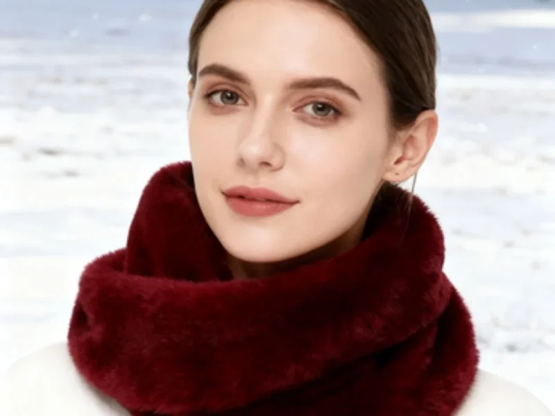 Women's Fashionable Double-sided Winter Faux Fur Multifunction Scarf